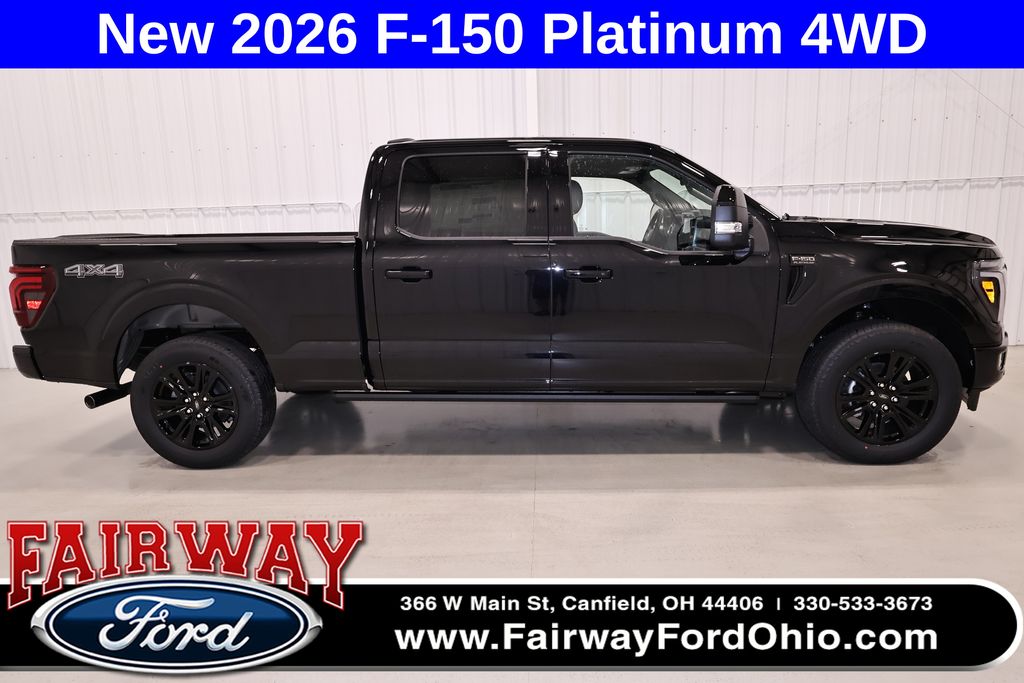 Agate Black Metallic 2026 Ford F-150 Pickup Truck Four-Wheel Drive Automatic
