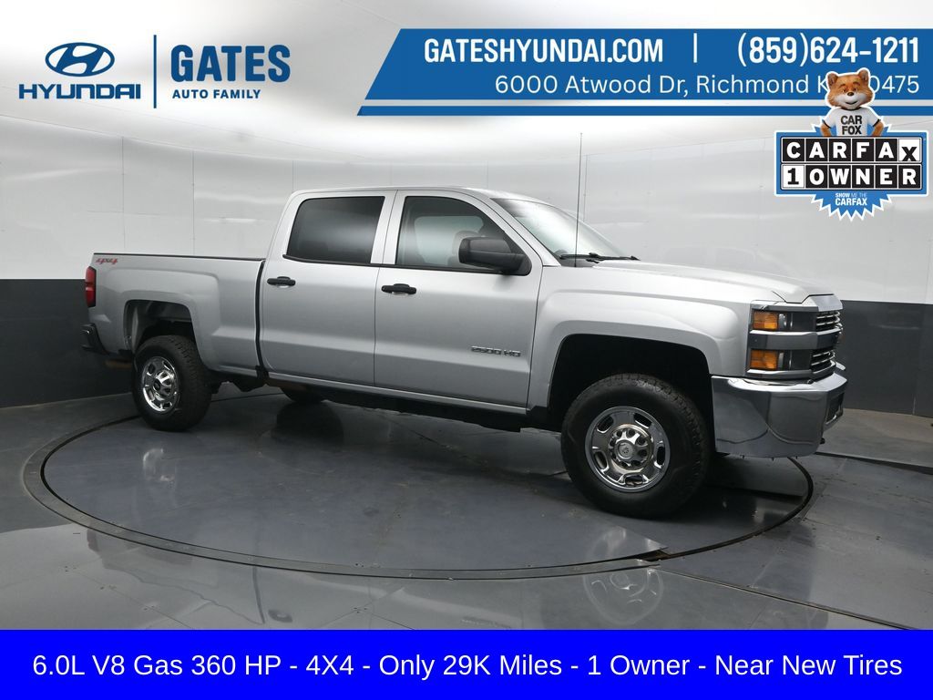 Silver Ice Metallic 2017 Chevrolet Silverado 2500HD Pickup Truck Four-Wheel Drive 6-Speed Automatic Overdrive