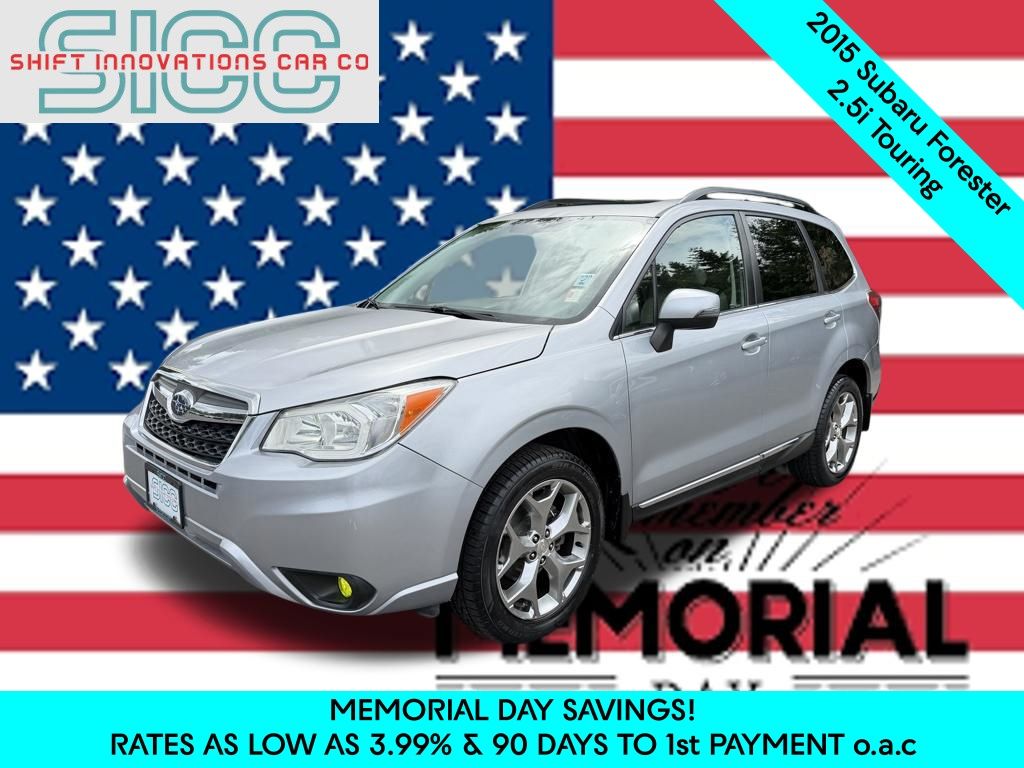 Ice Silver Metallic 2015 Subaru Forester 2.5i Touring SUV / Crossover All-Wheel Drive Continuously Variable Transmission