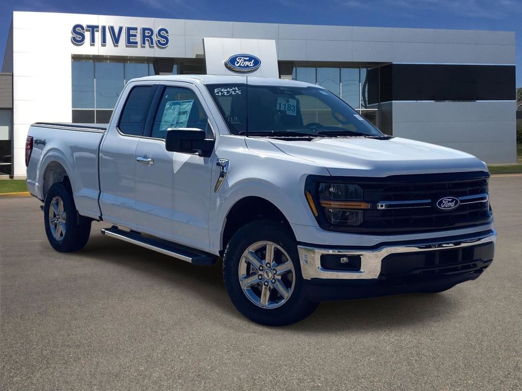 Oxford White 2025 Ford F-150 XLT SuperCab 4WD Pickup Truck Four-Wheel Drive Automatic