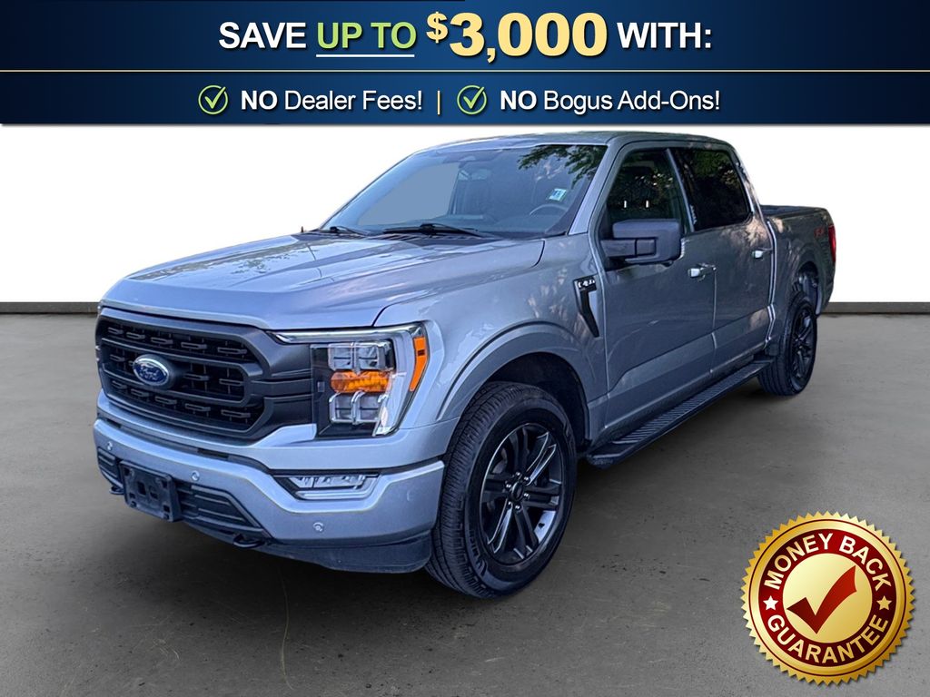Iconic Silver Metallic 2022 Ford F-150 XLT SuperCrew 4WD Pickup Truck Four-Wheel Drive Automatic