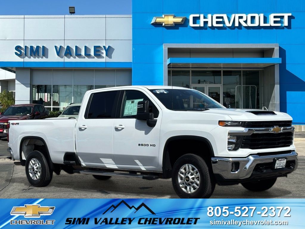 Summit White 2025 Chevrolet Silverado 2500HD LT Crew Cab 4WD Pickup Truck Four-Wheel Drive Automatic