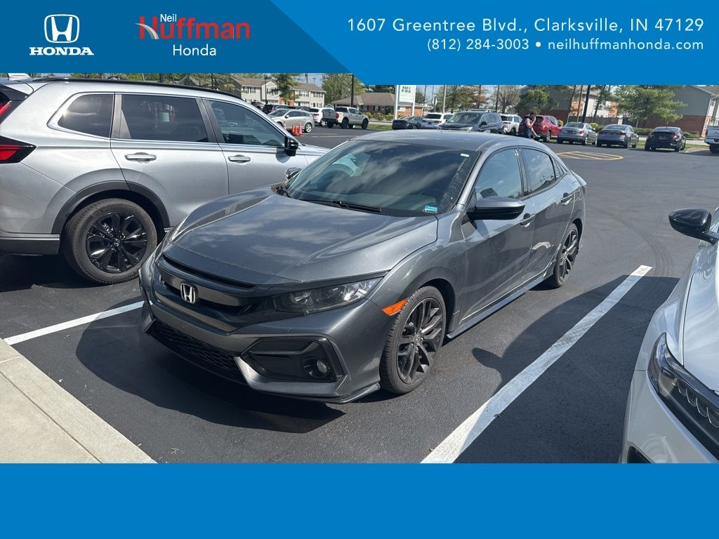 Gray (Modern Steel Metallic) 2020 Honda Civic Hatchback Sport FWD Hatchback Front-Wheel Drive 6-Speed Manual