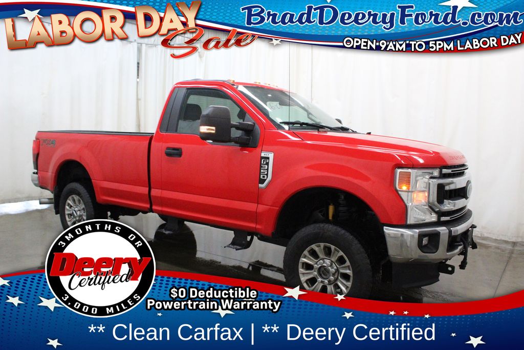 Race Red 2021 Ford F-350 Super Duty Pickup Truck Four-Wheel Drive Automatic