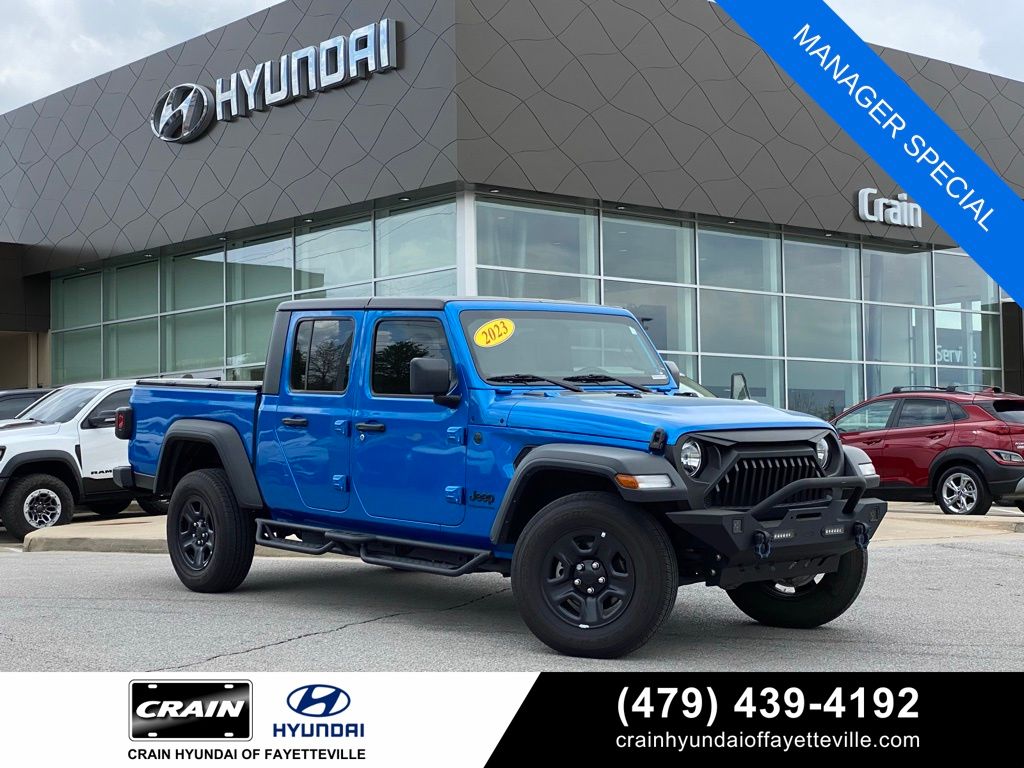 Hydro Blue Pearlcoat 2025 Jeep Gladiator Sport Crew Cab 4WD Pickup Truck Four-Wheel Drive 8-Speed Automatic