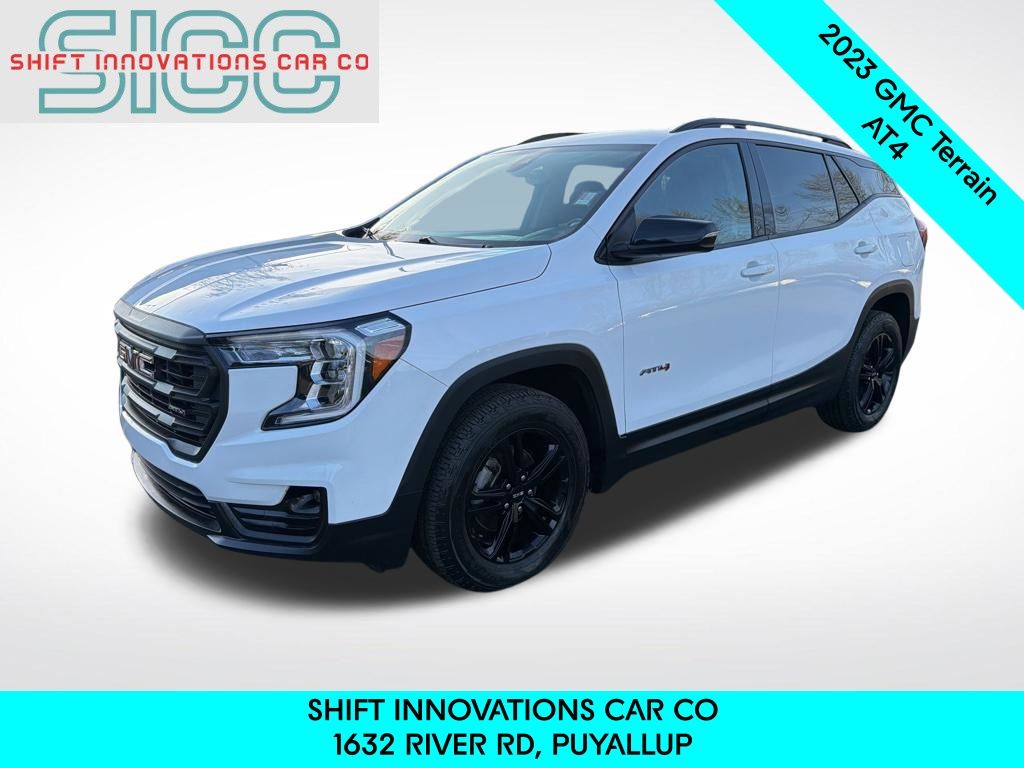 Summit White 2023 GMC Terrain AT4 AWD SUV / Crossover All-Wheel Drive 9-Speed Automatic