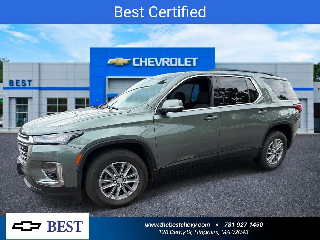 Silver Sage Metallic 2022 Chevrolet Traverse LT Cloth AWD SUV / Crossover Four-Wheel Drive 9-Speed Automatic