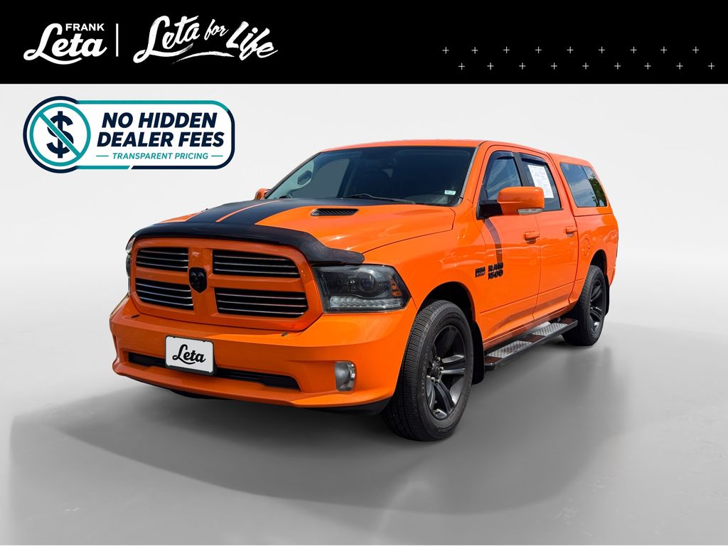 Ignition Orange Clear Coat 2015 RAM 1500 Sport Crew Cab 4WD Pickup Truck Four-Wheel Drive 8-Speed Automatic