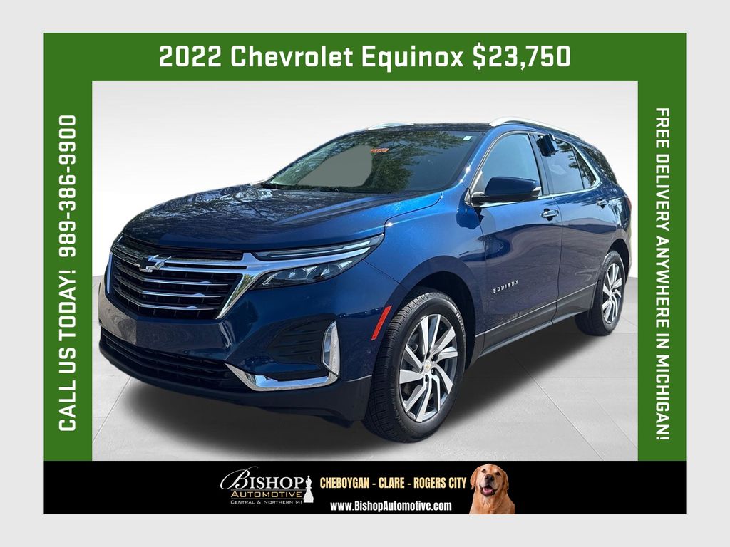 Blue Glow Metallic 2022 Chevrolet Equinox SUV / Crossover Four-Wheel Drive 6-Speed Automatic Overdrive