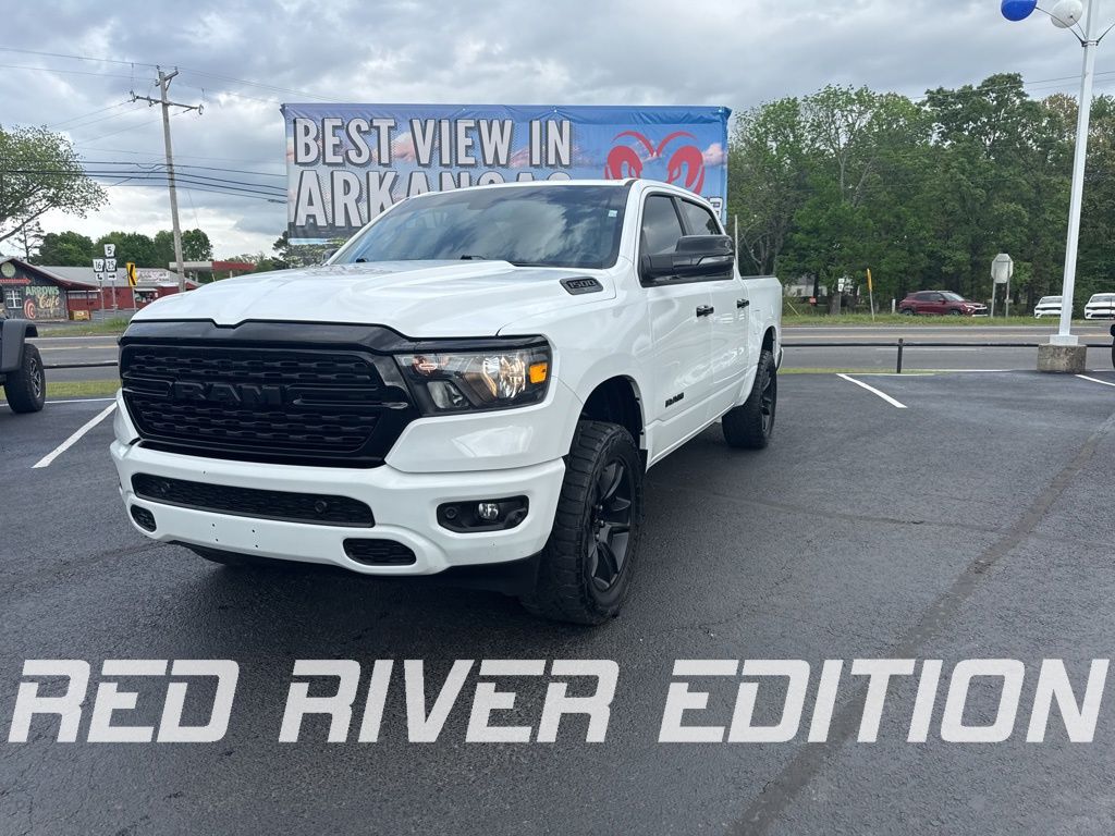 Bright White Clearcoat 2024 RAM 1500 Big Horn Crew Cab 4WD Pickup Truck Four-Wheel Drive 8-Speed Automatic