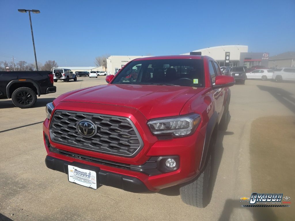 Barcelona Red Metallic 2023 Toyota Tacoma TRD Off Road Double Cab 4WD Pickup Truck Four-Wheel Drive 6-Speed Automatic