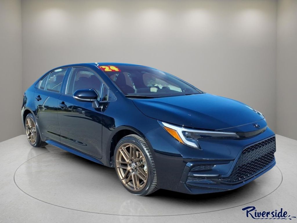 Midnight Black Metallic 2024 Toyota Corolla Nightshade FWD Sedan Front-Wheel Drive Continuously Variable Transmission