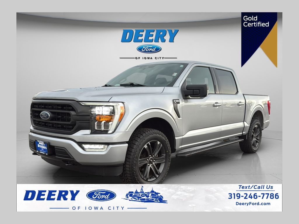Iconic Silver Metallic 2023 Ford F-150 Pickup Truck Four-Wheel Drive 10-Speed Automatic