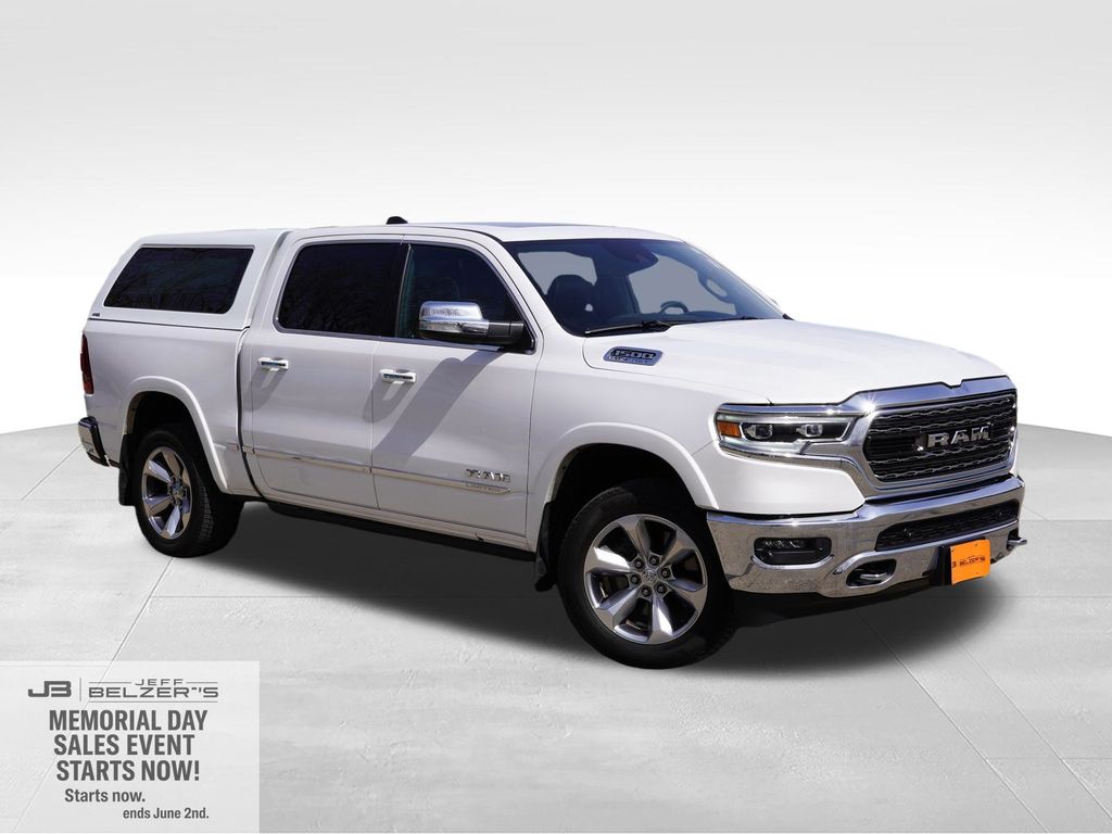 Ivory White Tri-Coat Pearlcoat 2021 RAM 1500 Limited Crew Cab 4WD Pickup Truck Four-Wheel Drive 8-Speed Automatic