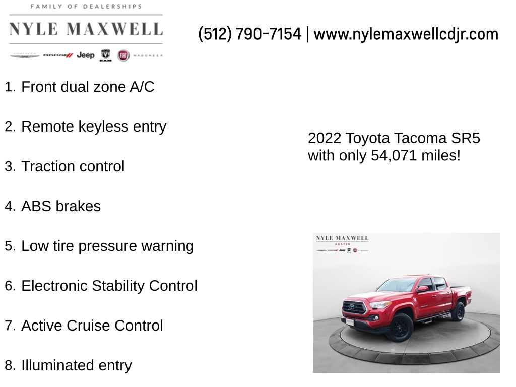 Used Car 2022 Toyota Tacoma  Sr5 For Sale Under $30,000 In Austin, Texas