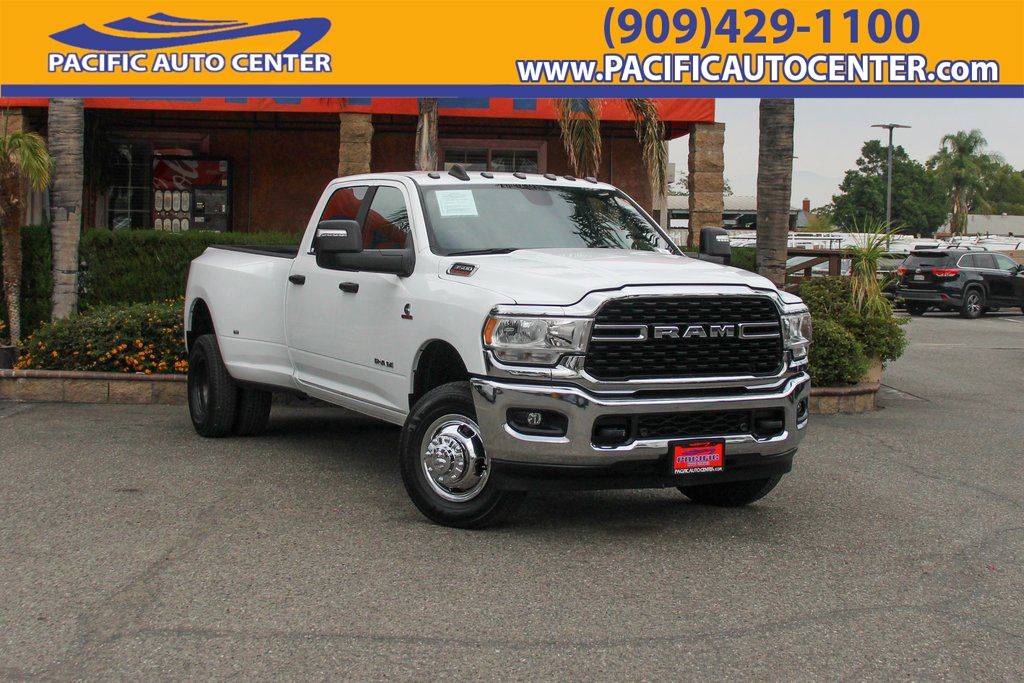 Bright White Clearcoat 2023 RAM 3500 Pickup Truck Four-Wheel Drive 6-Speed Automatic