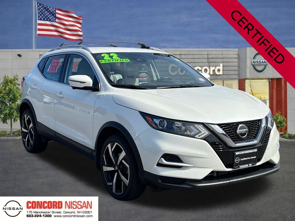 Pearl White Tricoat 2022 Nissan Rogue Sport SUV / Crossover All-Wheel Drive Continuously Variable Transmission