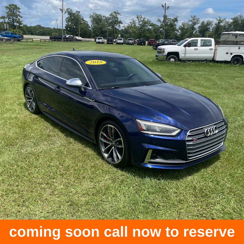 Blue 2018 Audi S5 Sportback Sedan All-Wheel Drive 8-Speed Automatic