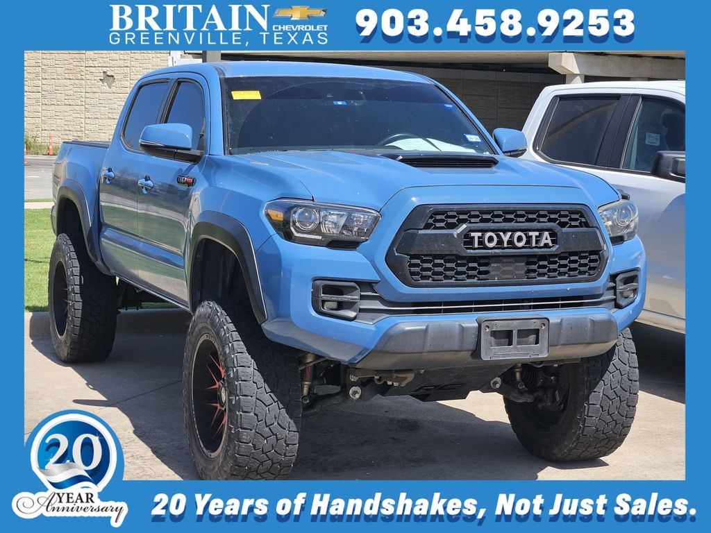 Blue 2018 Toyota Tacoma Pickup Truck Four-Wheel Drive 6-Speed Automatic