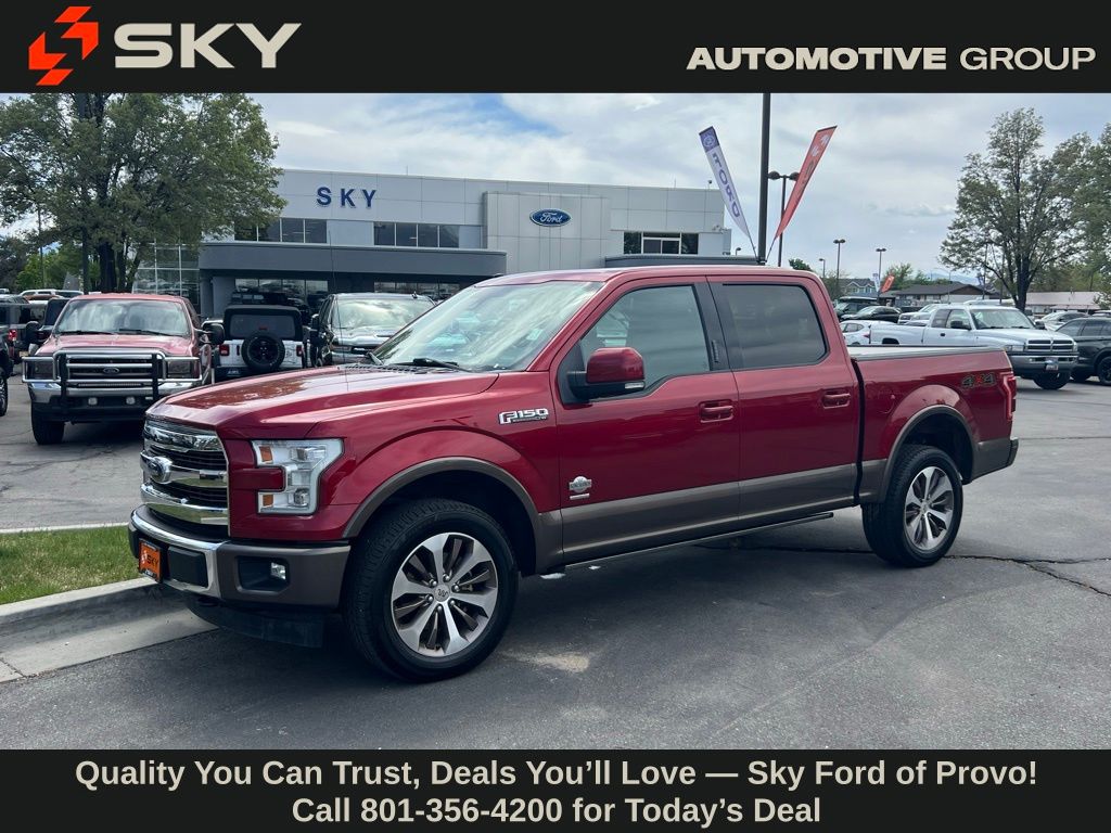 Ruby Red Metallic Tinted Clearcoat 2017 Ford F-150 King Ranch SuperCrew 4WD Pickup Truck Four-Wheel Drive Automatic