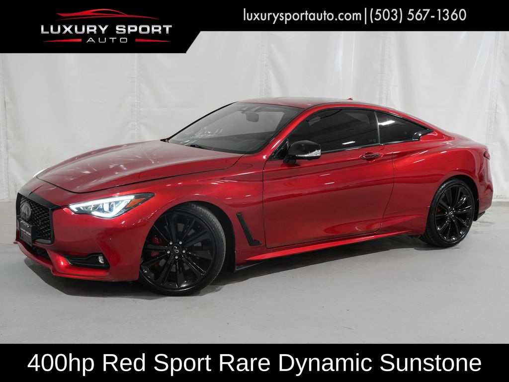 Dynamic Sunstone Red 2021 INFINITI Q60 Coupe Rear-Wheel Drive 7-Speed Automatic