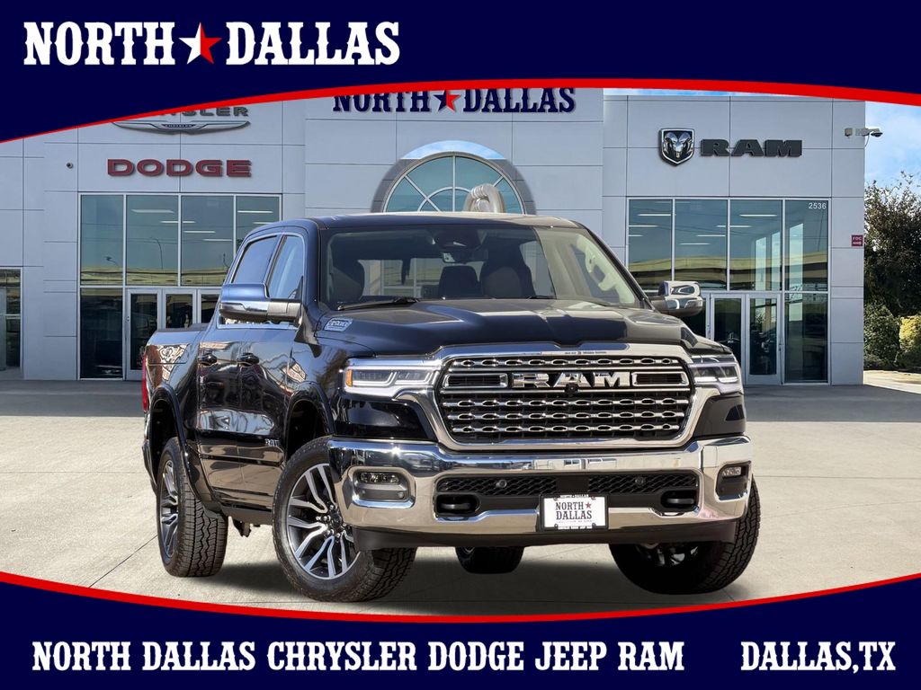 Diamond Black Crystal Pearlcoat 2026 RAM 1500 Pickup Truck Four-Wheel Drive 8-Speed Automatic