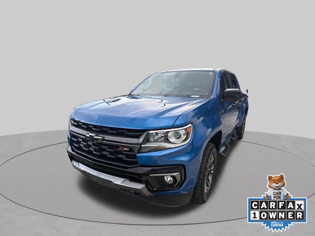 Bright Blue Metallic 2022 Chevrolet Colorado Pickup Truck Four-Wheel Drive 8-Speed Automatic