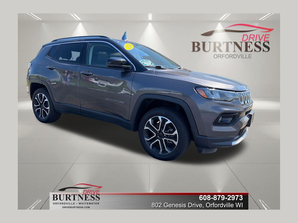 Gray (Granite Crystal Metallic Clearcoat) 2022 Jeep Compass SUV / Crossover Four-Wheel Drive 9-Speed Automatic