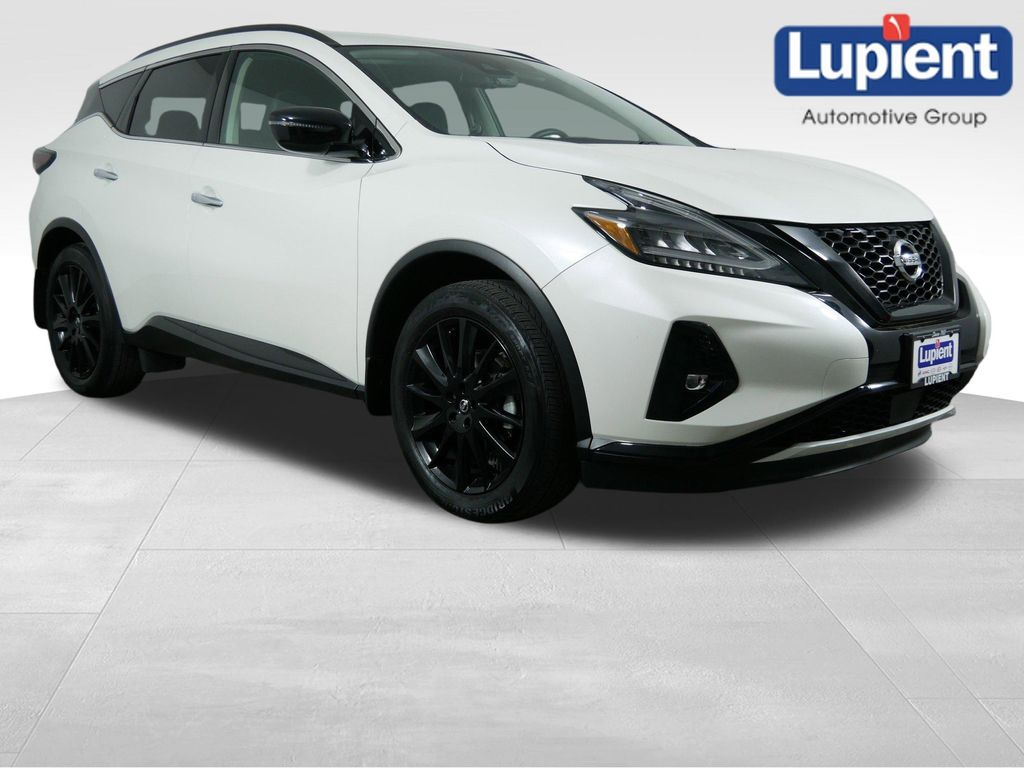 Pearl White Tricoat 2022 Nissan Murano SV AWD SUV / Crossover All-Wheel Drive Continuously Variable Transmission