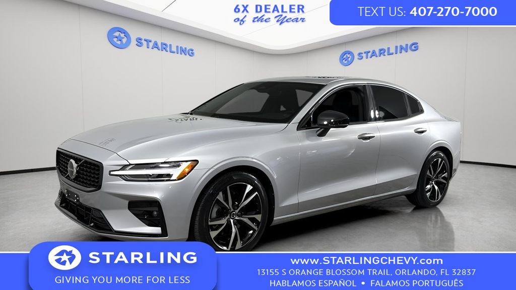 Silver 2024 Volvo S60 B5 Core Dark Theme FWD Sedan Front-Wheel Drive Automatic