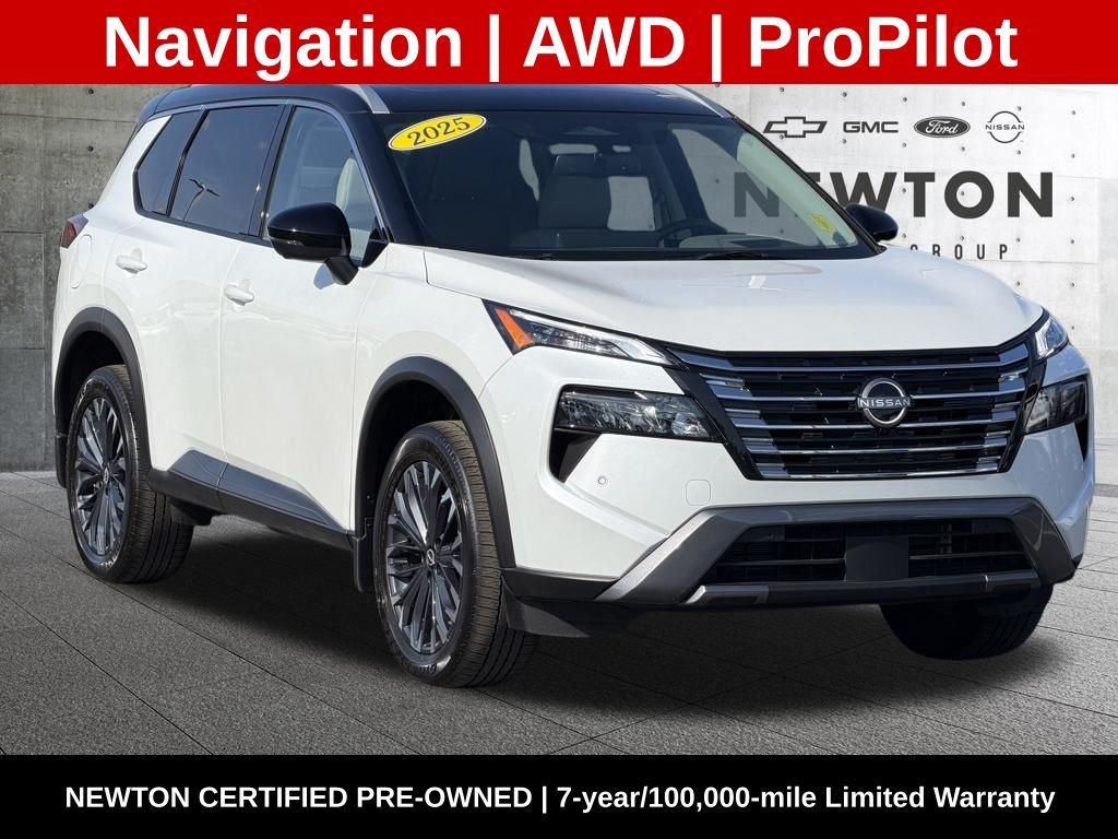 White Pearl 2025 Nissan Rogue SL AWD SUV / Crossover All-Wheel Drive Continuously Variable Transmission