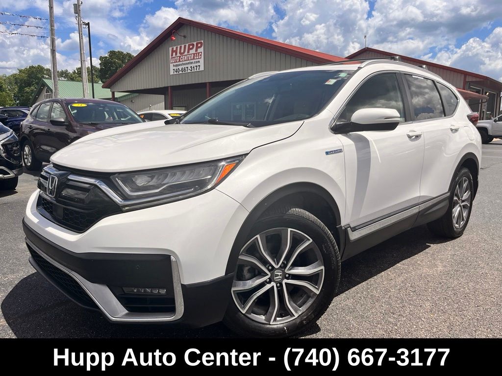 Platinum White 2022 Honda CR-V Hybrid SUV / Crossover All-Wheel Drive Continuously Variable Transmission