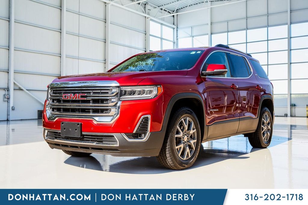 Volcanic Red Tintcoat 2023 GMC Acadia SUV / Crossover Four-Wheel Drive 9-Speed Automatic