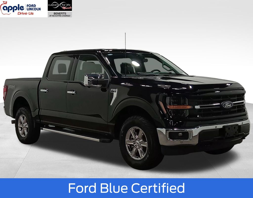 Black 2024 Ford F-150 Pickup Truck Four-Wheel Drive Automatic