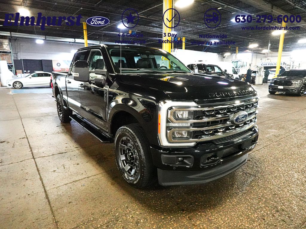 Black 2023 Ford F-350 Super Duty Lariat Crew Cab 4WD Pickup Truck Four-Wheel Drive Automatic