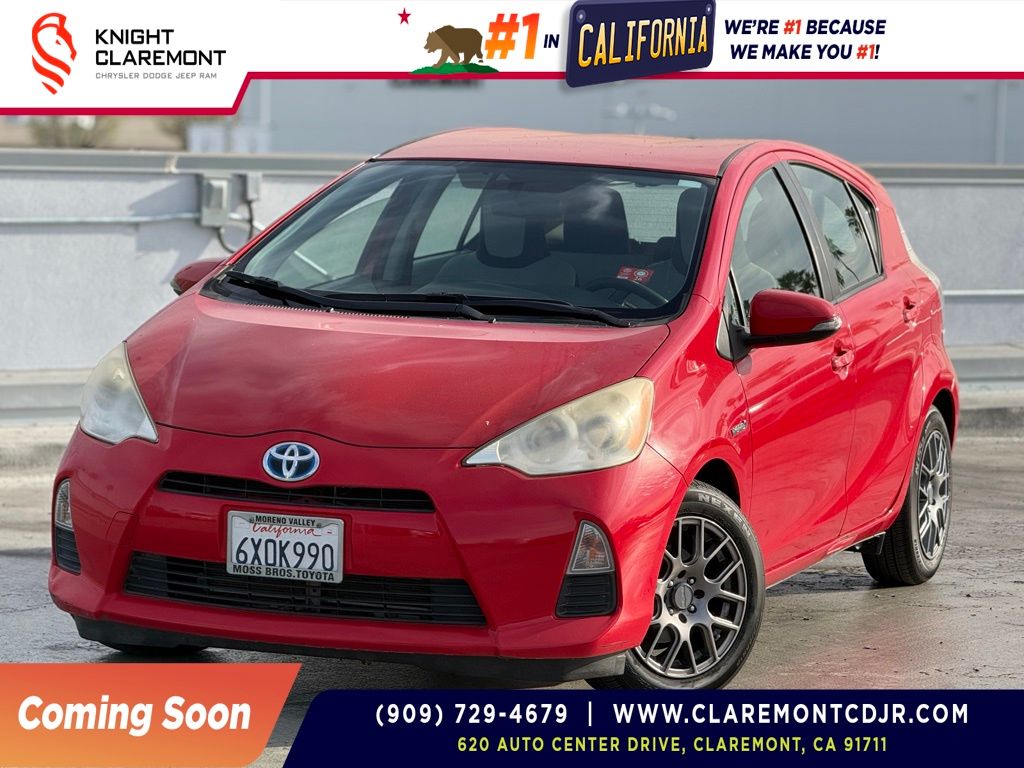 Absolutely Red 2012 Toyota Prius c One Hatchback Front-Wheel Drive Continuously Variable Transmission