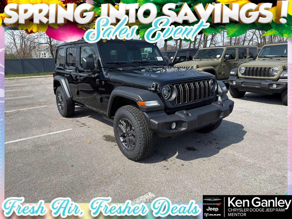 Black Clearcoat 2026 Jeep Wrangler Sport S 4-Door 4WD SUV / Crossover Four-Wheel Drive 8-Speed Automatic