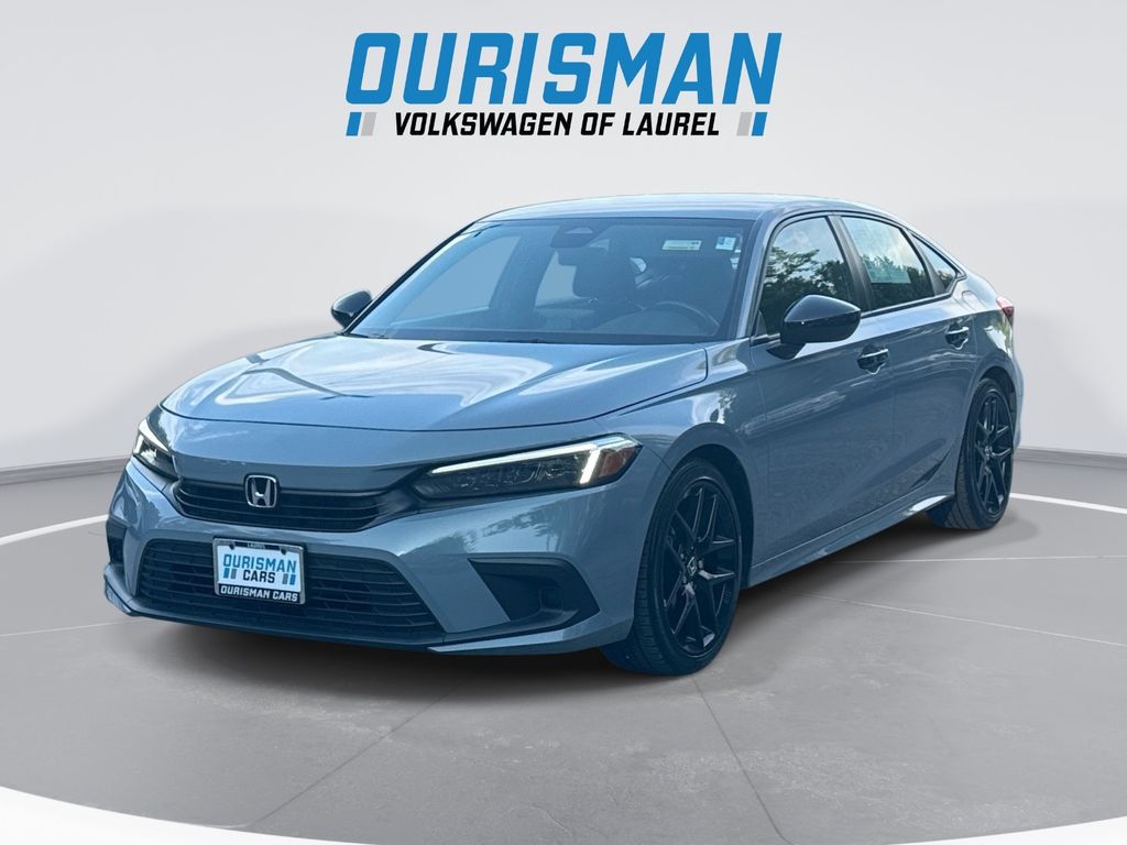Sonic Gray Pearl 2023 Honda Civic Sedan Front-Wheel Drive Continuously Variable Transmission