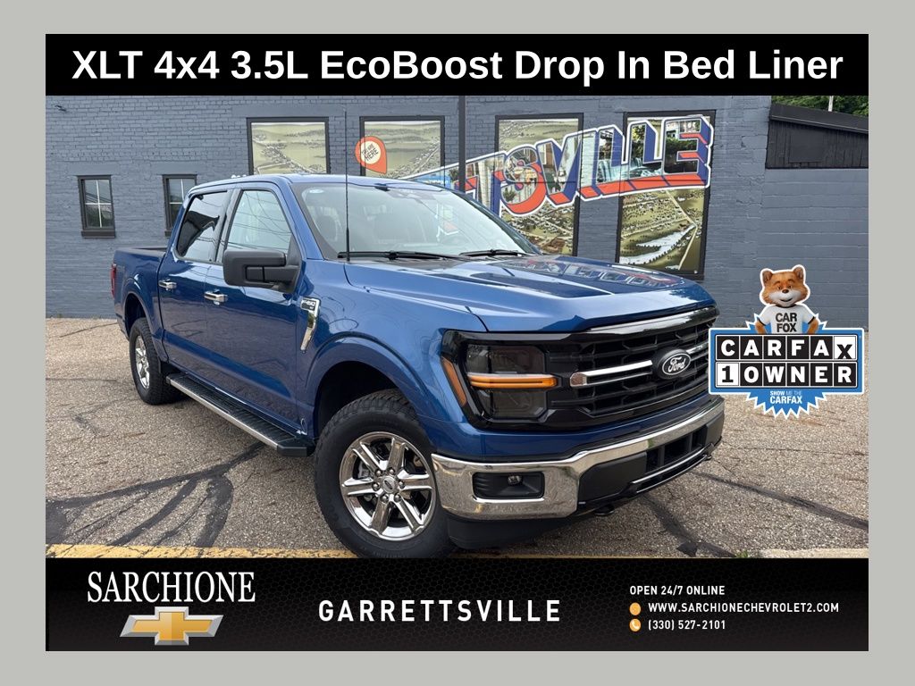 Blue Metallic 2025 Ford F-150 Pickup Truck Four-Wheel Drive Automatic