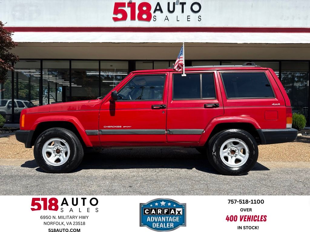 Flame Red Clearcoat 2000 Jeep Cherokee SUV / Crossover Four-Wheel Drive 4-Speed Automatic