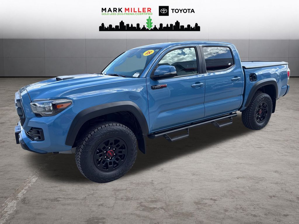 Cavalry Blue 2018 Toyota Tacoma Pickup Truck Four-Wheel Drive Automatic