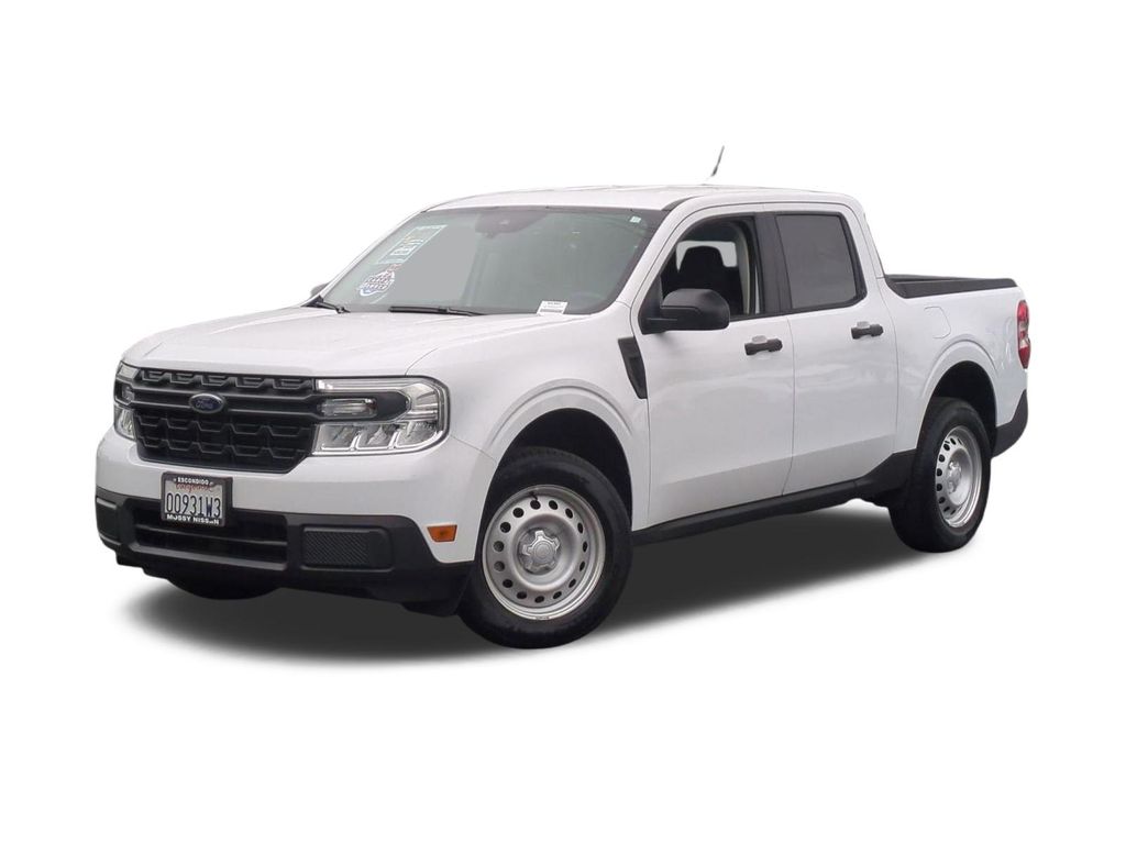 Oxford White 2023 Ford Maverick XL SuperCrew FWD Pickup Truck Front-Wheel Drive Continuously Variable Transmission
