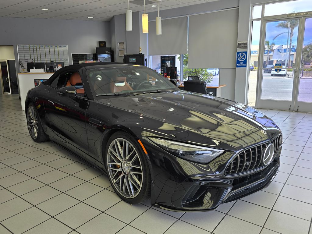 Obsidian Black Metallic 2022 Mercedes-Benz SL-Class AMG SL 63 4MATIC Convertible All-Wheel Drive 9-Speed Automatic
