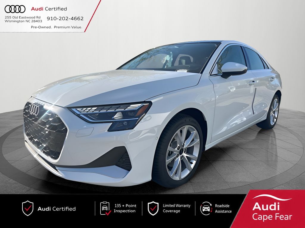 Glacier White 2026 Audi A3 Sedan All-Wheel Drive 7-Speed Automatic