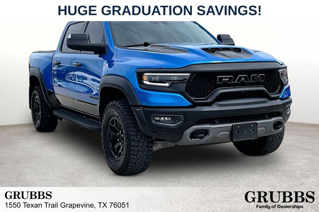 Hydro Blue Pearlcoat 2023 RAM 1500 TRX Crew Cab 4WD Pickup Truck All-Wheel Drive 8-Speed Automatic