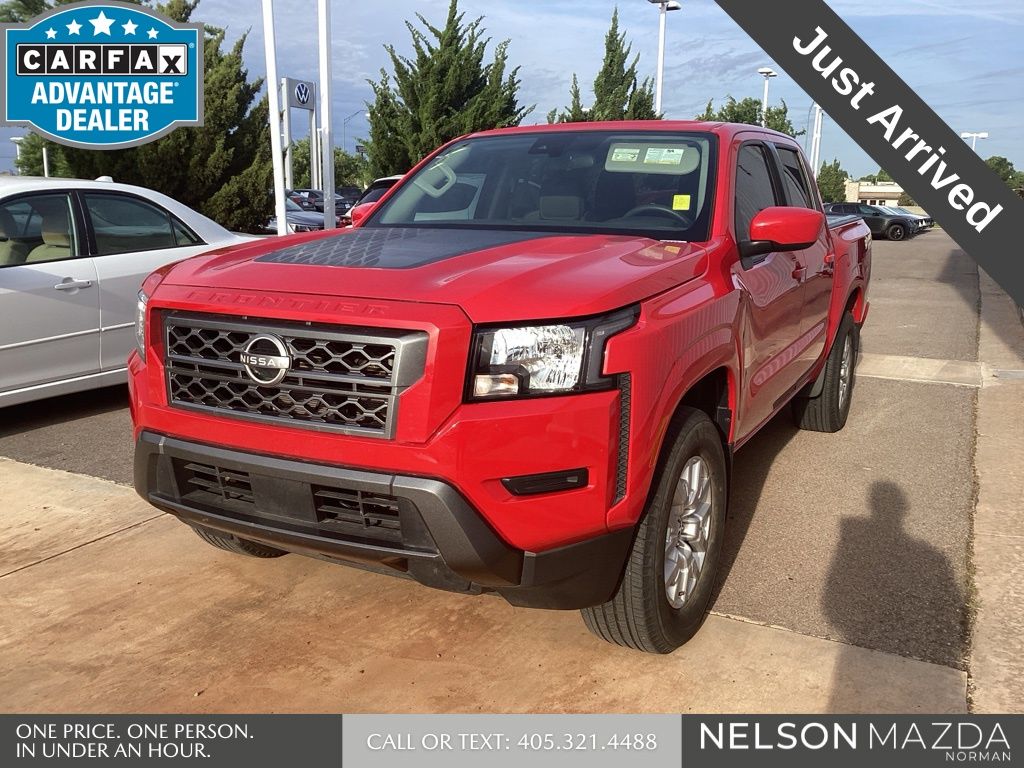 Red Alert 2022 Nissan Frontier SV Crew Cab RWD Pickup Truck 4X2 9-Speed Automatic