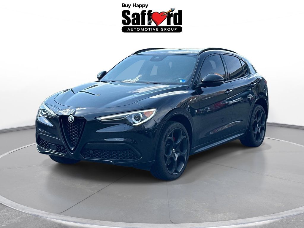 Black Metallic 2023 Alfa Romeo Stelvio Veloce AWD SUV / Crossover All-Wheel Drive 8-Speed Automatic