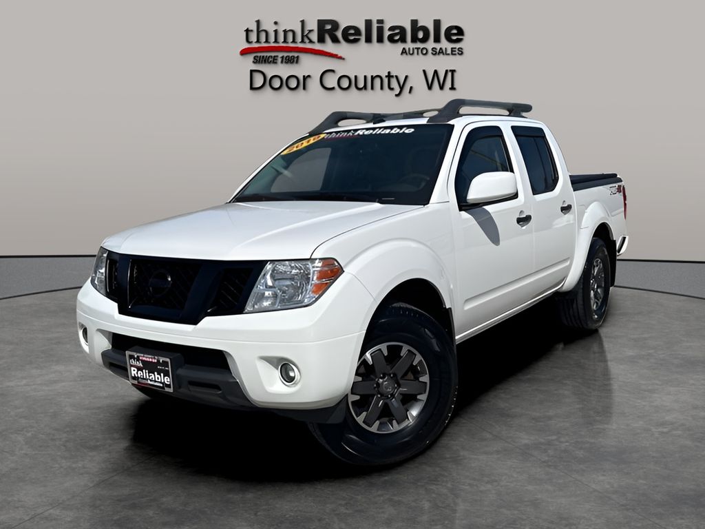 Glacier White 2019 Nissan Frontier PRO-4X Crew Cab 4WD Pickup Truck Four-Wheel Drive 5-Speed Automatic Overdrive