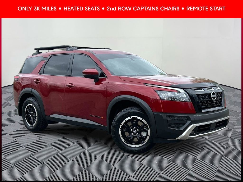Red (Scarlet Ember Tintcoat) 2025 Nissan Pathfinder Rock Creek 4WD SUV / Crossover All-Wheel Drive 9-Speed Automatic