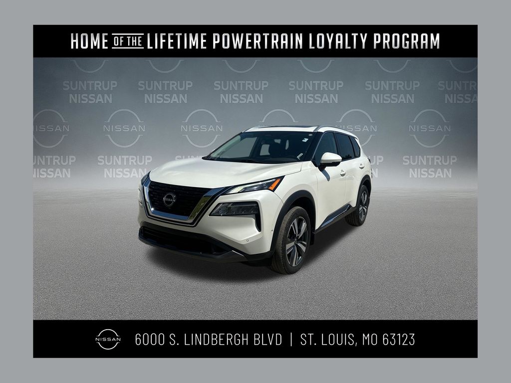 Pearl White Tricoat 2023 Nissan Rogue SUV / Crossover All-Wheel Drive Continuously Variable Transmission